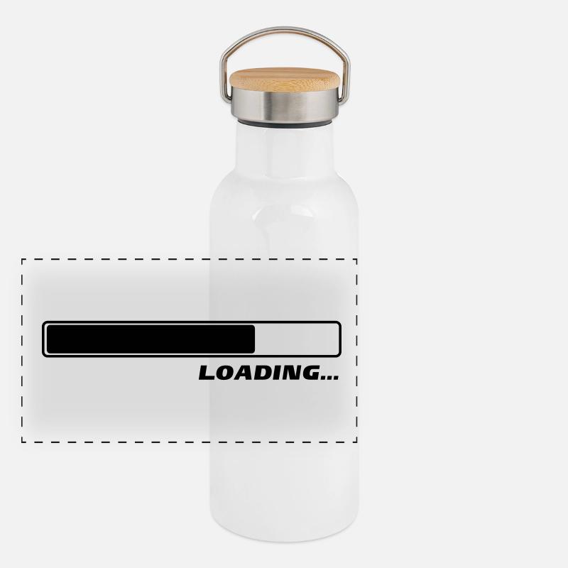 Loading Laden Ladebalken 2c Panorama Thermosflasche mit Bambusdeckel