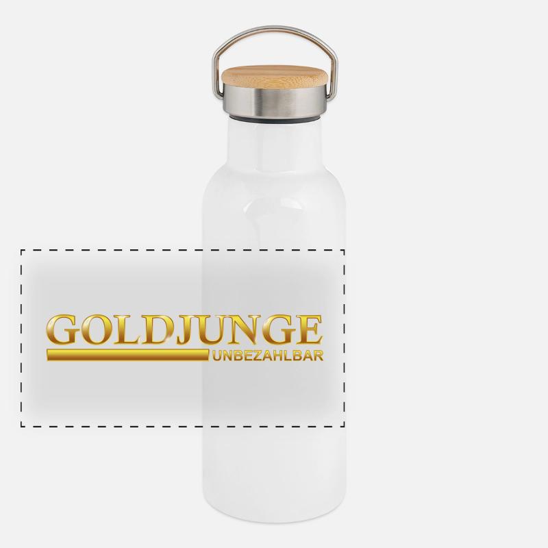 Panorama Thermosflasche mit Bambusdeckel