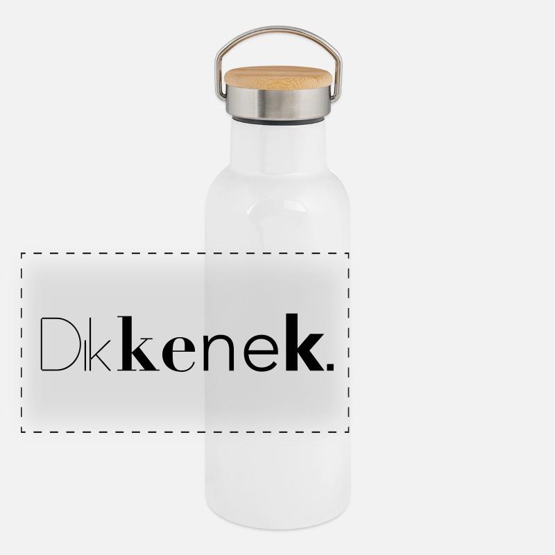 dikkenek Gourde isotherme avec bouchon en bambou