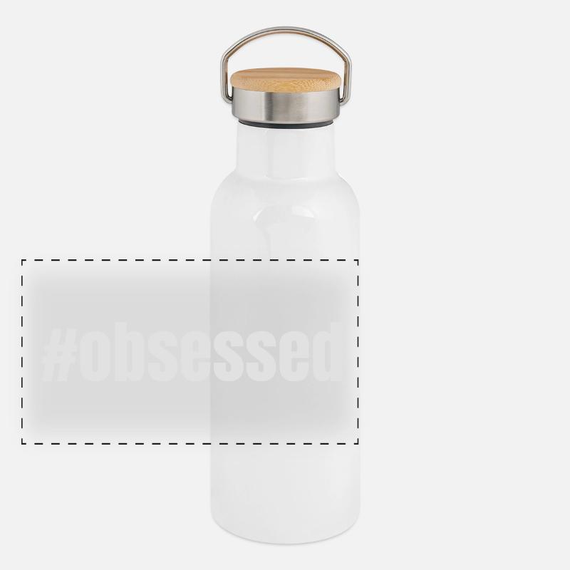 #obsessed | Motivation Geschenkidee Panorama Thermosflasche mit Bambusdeckel