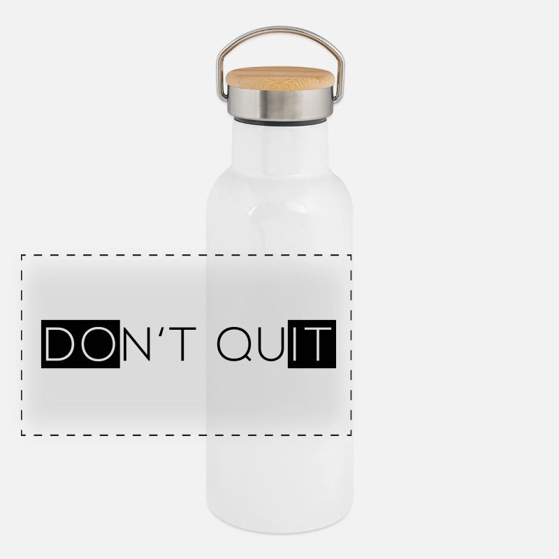 Ne Quitter Gourde isotherme avec bouchon en bambou
