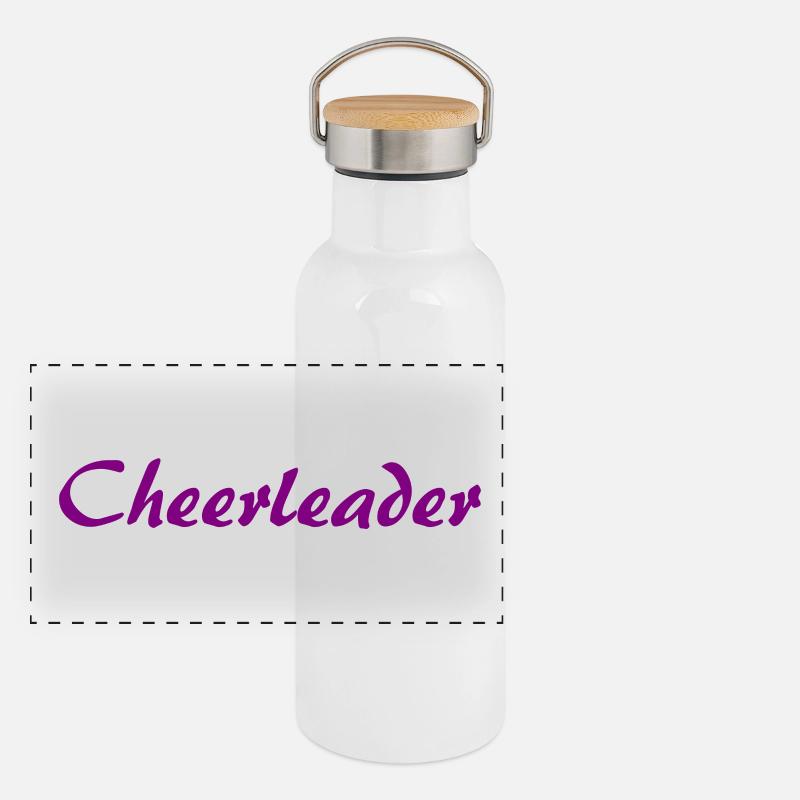 cheerleader Panoramic Thermal Bottle with Bamboo Lid
