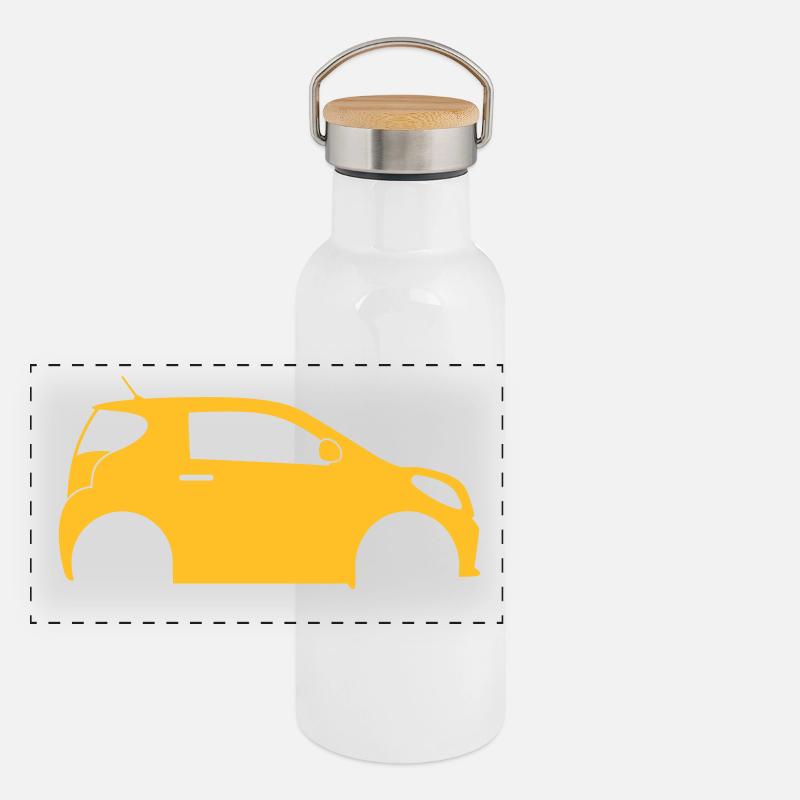 Petite voiture compacte Gourde isotherme avec bouchon en bambou