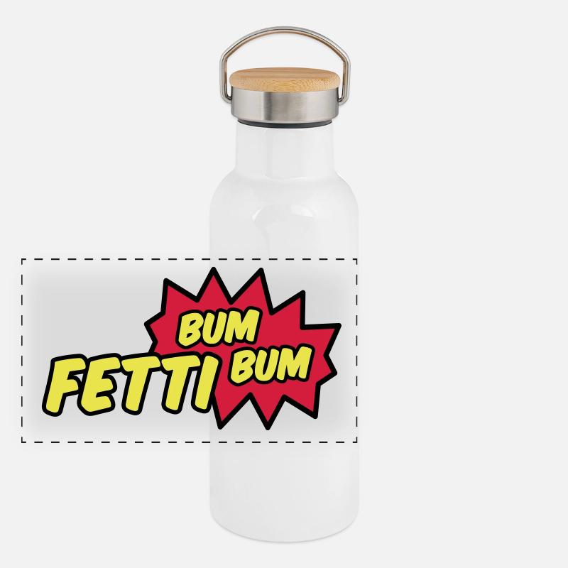 Fetti Bum Bum Panorama Thermosflasche mit Bambusdeckel