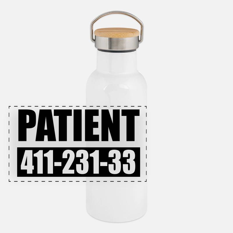 Patient 666 Panorama Thermosflasche mit Bambusdeckel
