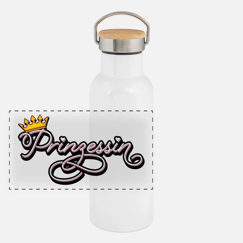 Prinzessin Panorama Thermosflasche mit Bambusdeckel