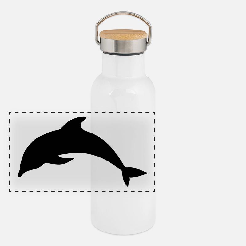 dolphin Panoramic Thermal Bottle with Bamboo Lid