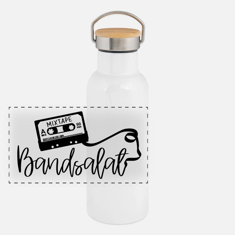 Bandsalat Panorama Thermosflasche mit Bambusdeckel