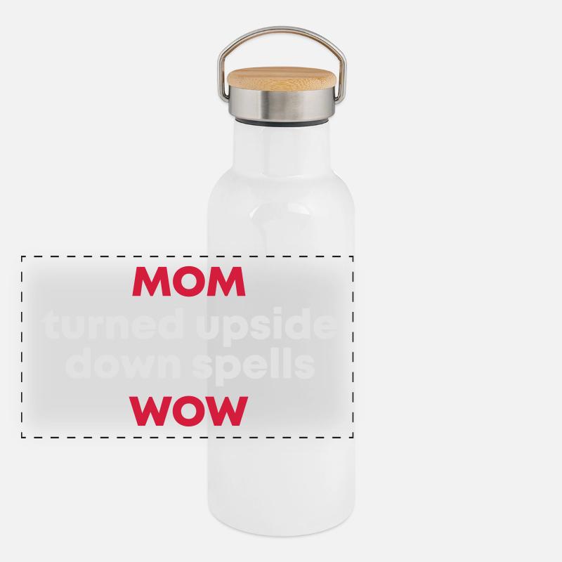 Muttertag. Mother's Day. Geschenk Panorama Thermosflasche mit Bambusdeckel