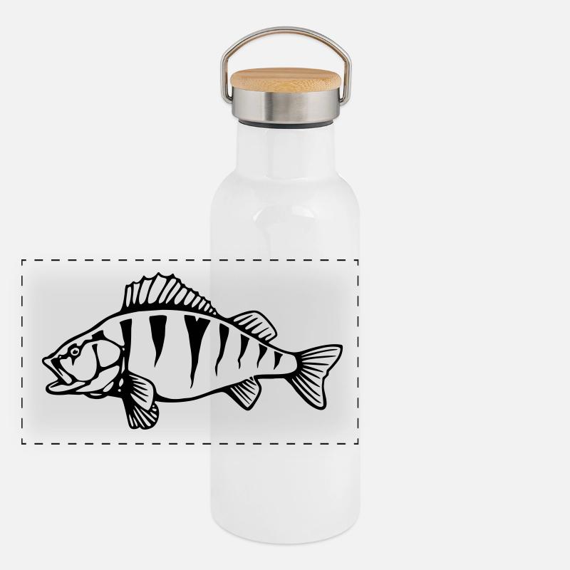 Barsch Panorama Thermosflasche mit Bambusdeckel