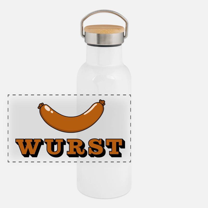 saucisse Gourde isotherme avec bouchon en bambou