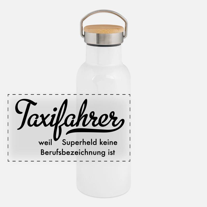Taxifahrer Panorama Thermosflasche mit Bambusdeckel