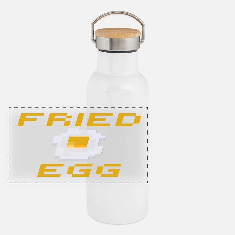 SBDesigns - Fried Egg / Oeuf au Plat Gourde isotherme avec bouchon en bambou