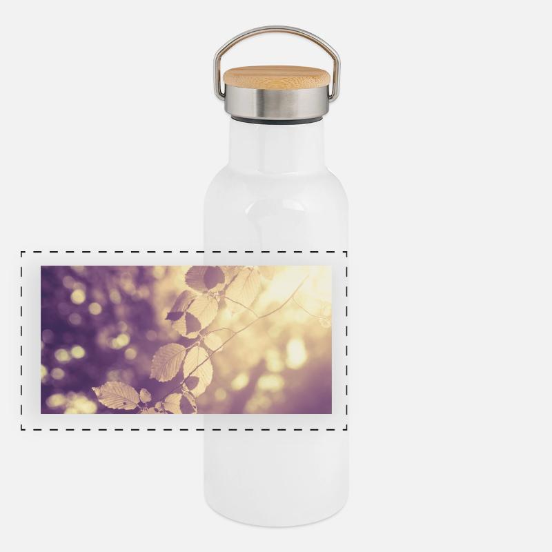 Branch in backlight Panoramic Thermal Bottle with Bamboo Lid