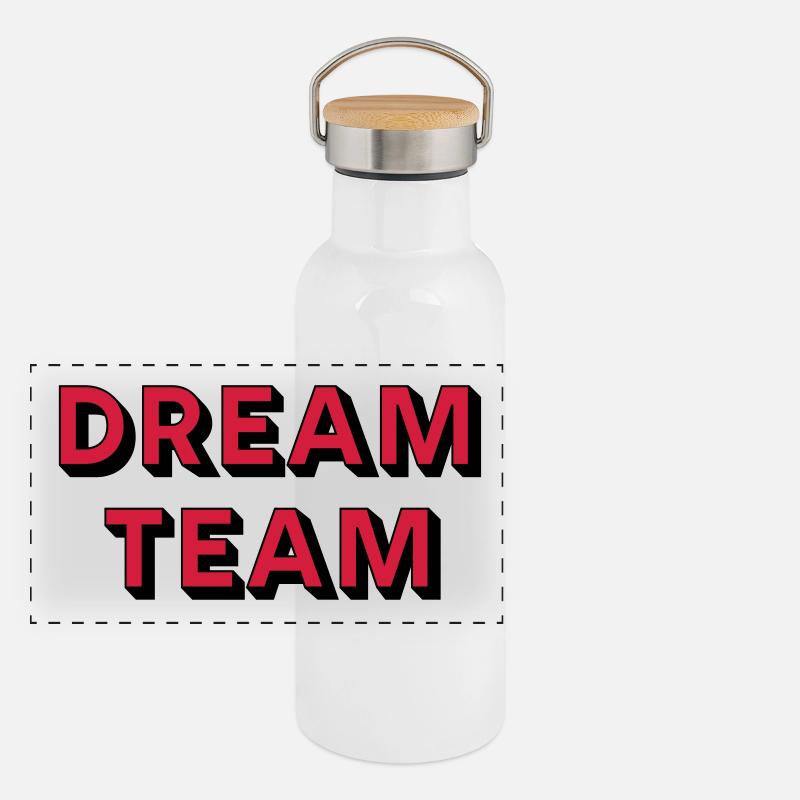 DREAM TEAM Gourde isotherme avec bouchon en bambou