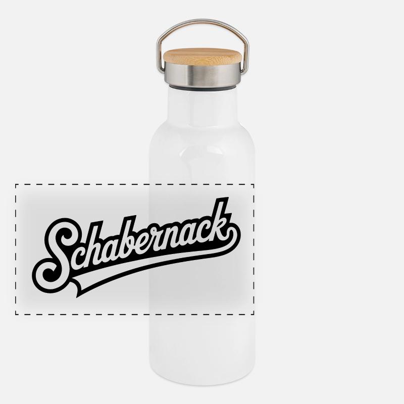 Schabernack - Funny Deutsche Memes Panoramic Thermal Bottle with Bamboo Lid