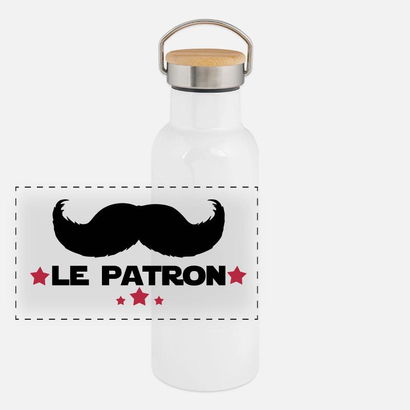 le patron Gourde isotherme avec bouchon en bambou