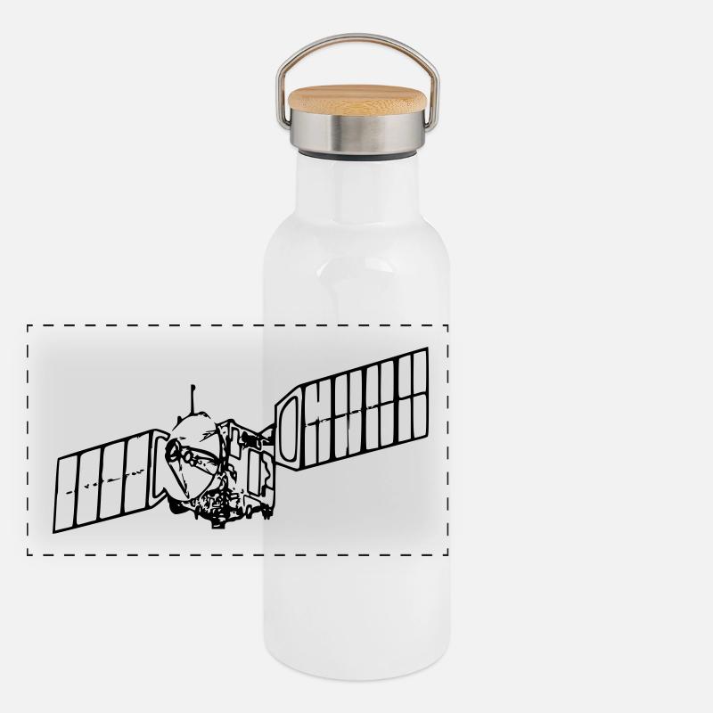 Satellite Panoramic Thermal Bottle with Bamboo Lid