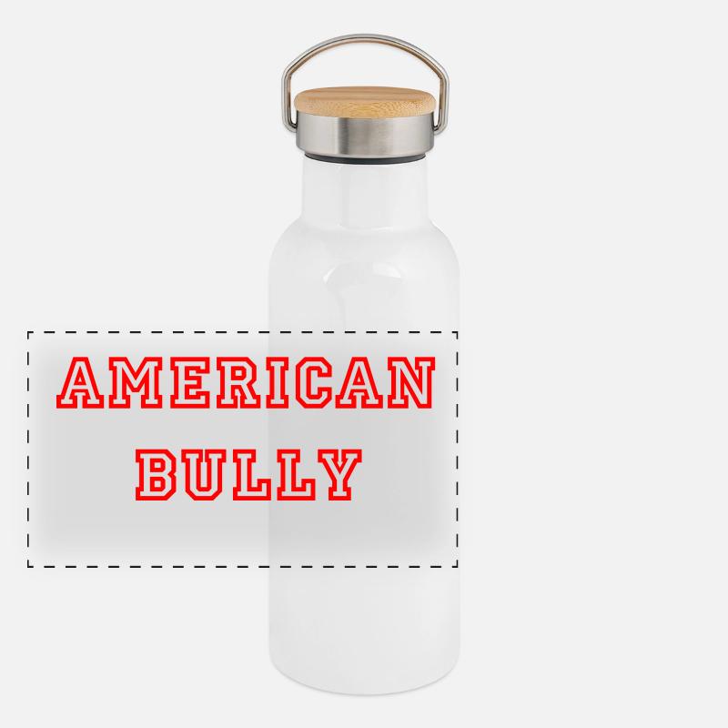 American Bully Panorama Thermosflasche mit Bambusdeckel