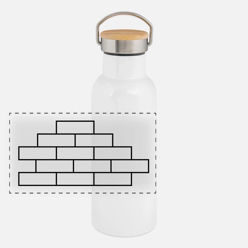 Mauer Panorama Thermosflasche mit Bambusdeckel