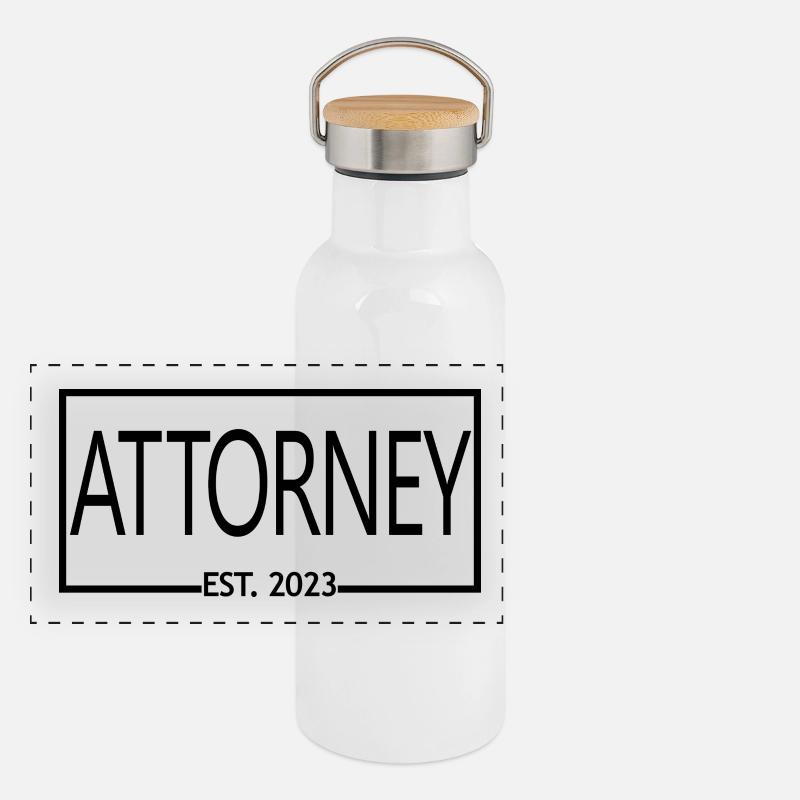 Attorney Est. 2023 Graduated Attorney Student Panoramic Thermal Bottle with Bamboo Lid