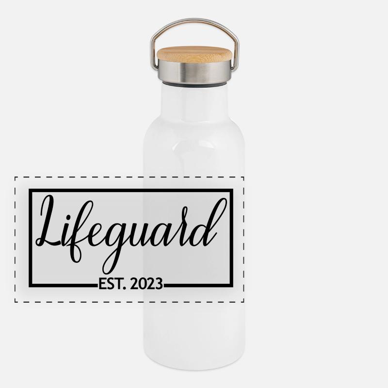 Lifeguard Est. 2023 Graduated Lifeguard Student Panoramic Thermal Bottle with Bamboo Lid