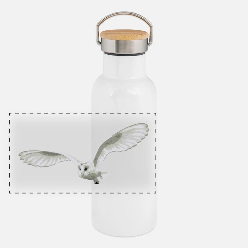 Chouette Gourde isotherme avec bouchon en bambou