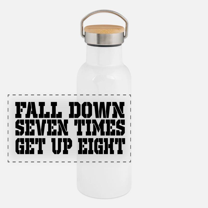 tomber sept se lever 8 Gourde isotherme avec bouchon en bambou