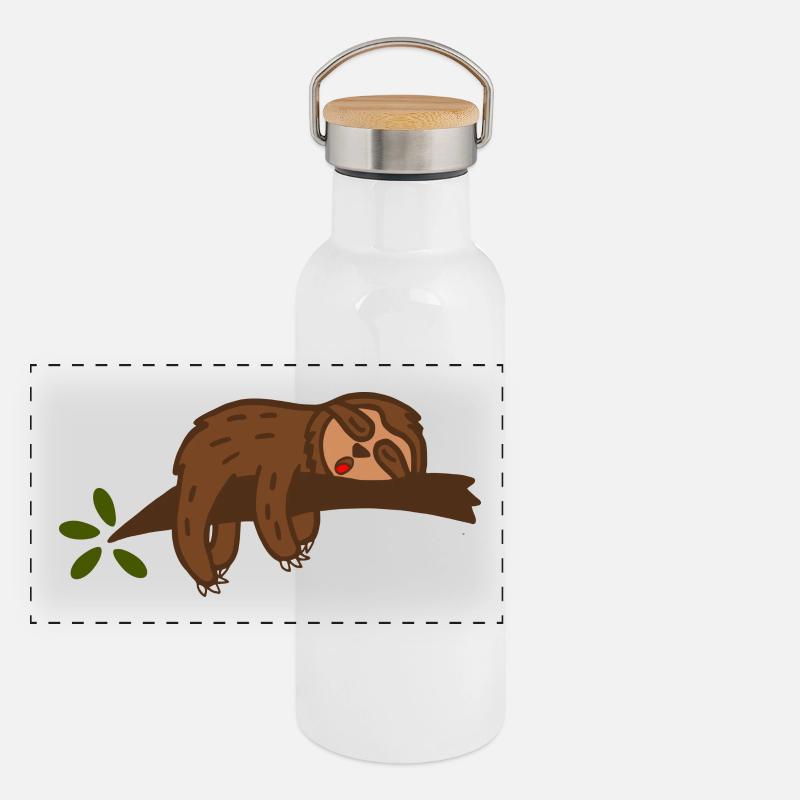 indolence Gourde isotherme avec bouchon en bambou