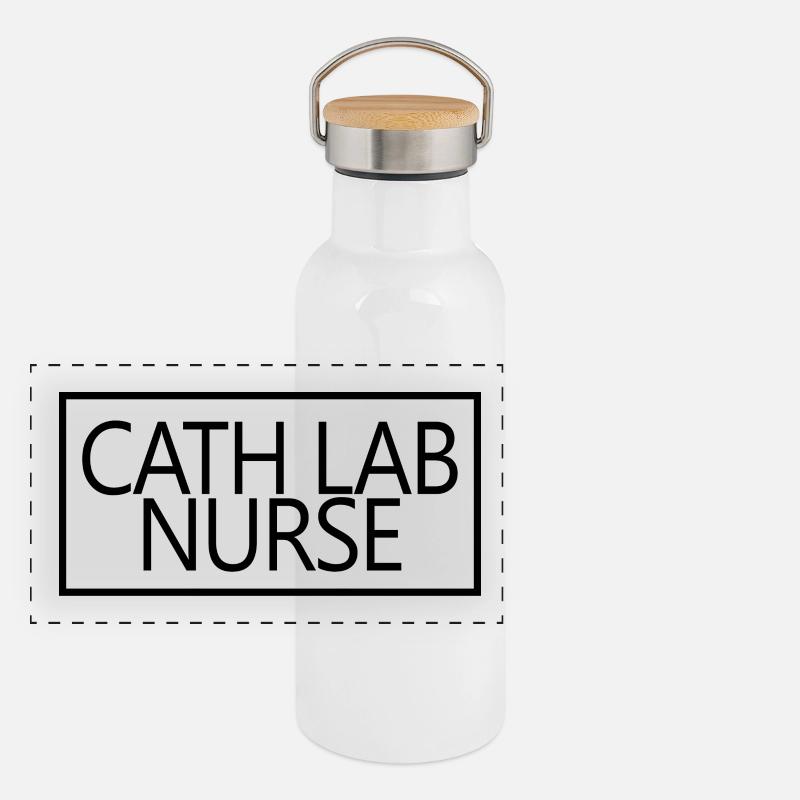 Cath Lab Nurse Proud Graduated Nursing Student Panoramic Thermal Bottle with Bamboo Lid