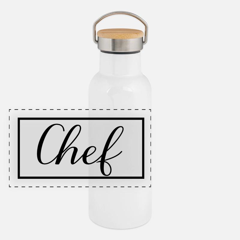 Chef Proud Graduated Chef Culinary Art Student Panoramic Thermal Bottle with Bamboo Lid