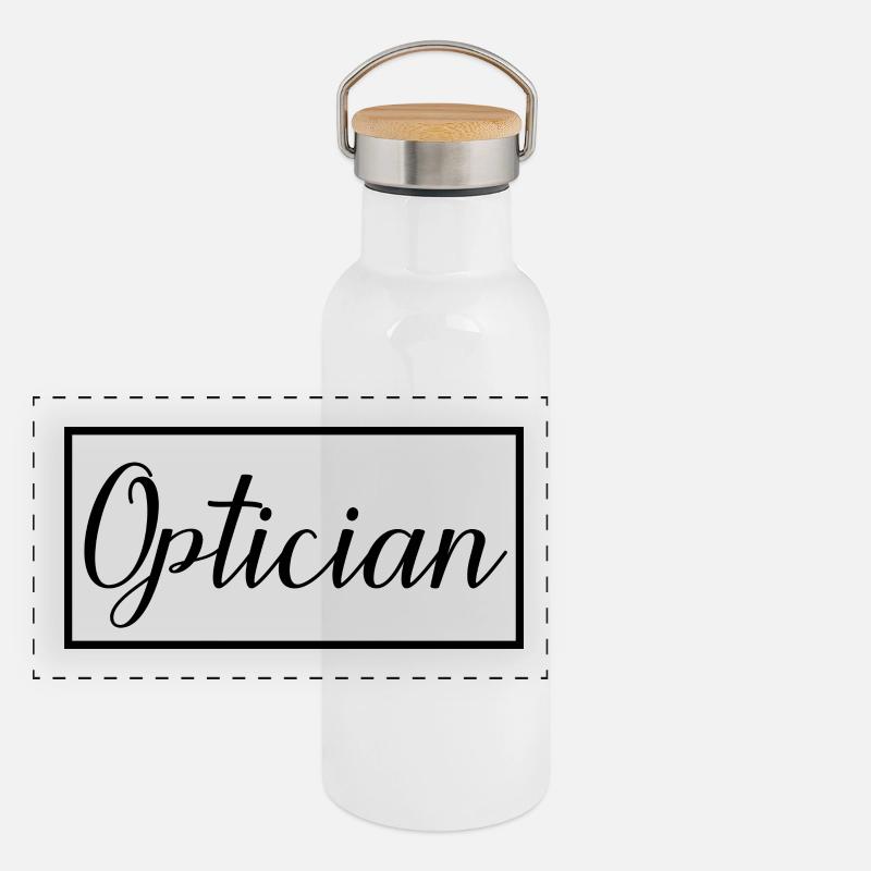 Optician Proud Graduated Optician Student Panoramic Thermal Bottle with Bamboo Lid