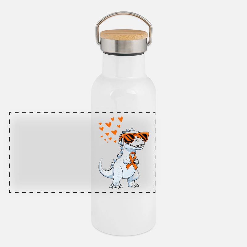 Multiple Sclerosis Awareness Support Panoramic Thermal Bottle with Bamboo Lid