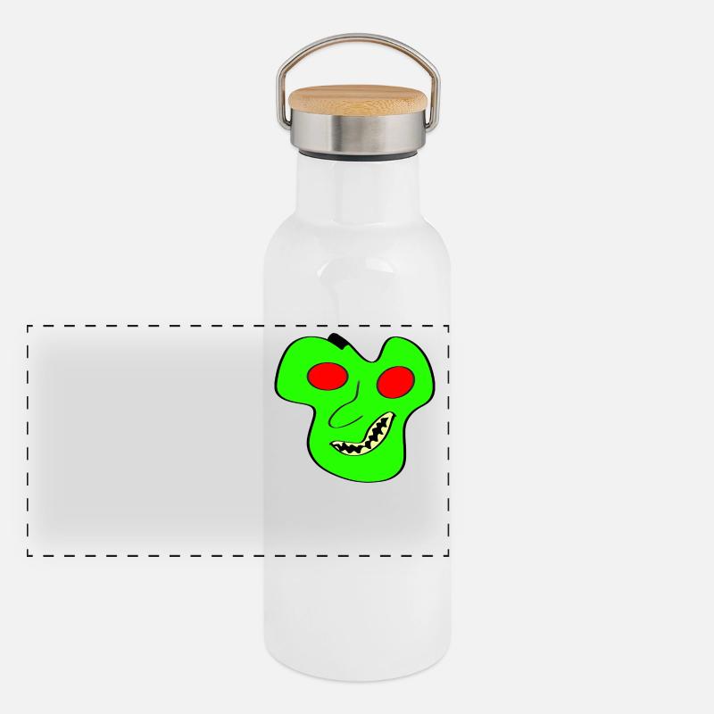 Little Alien Panorama Thermosflasche mit Bambusdeckel