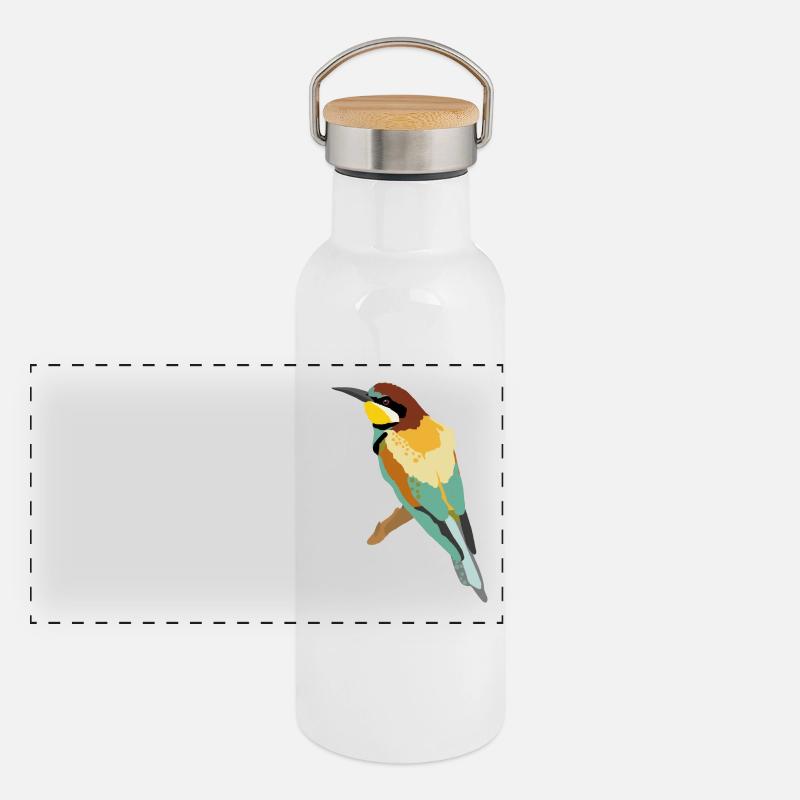 Illustration du guêpier Gourde isotherme avec bouchon en bambou