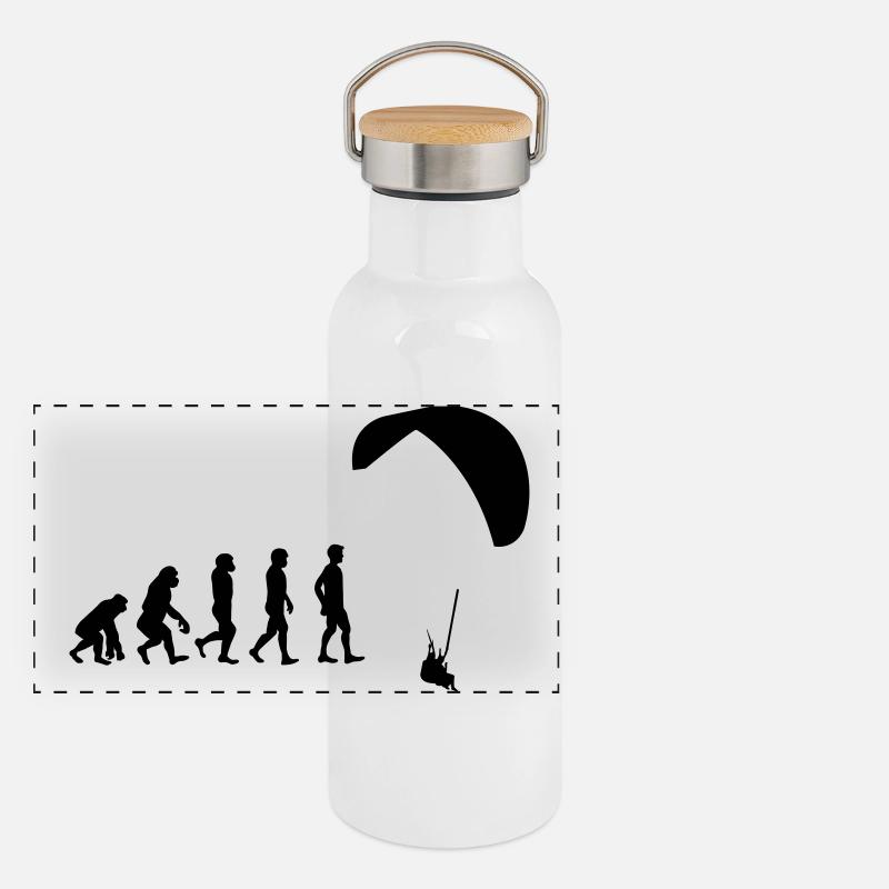 Evolution Gleitschirm Panorama Thermosflasche mit Bambusdeckel