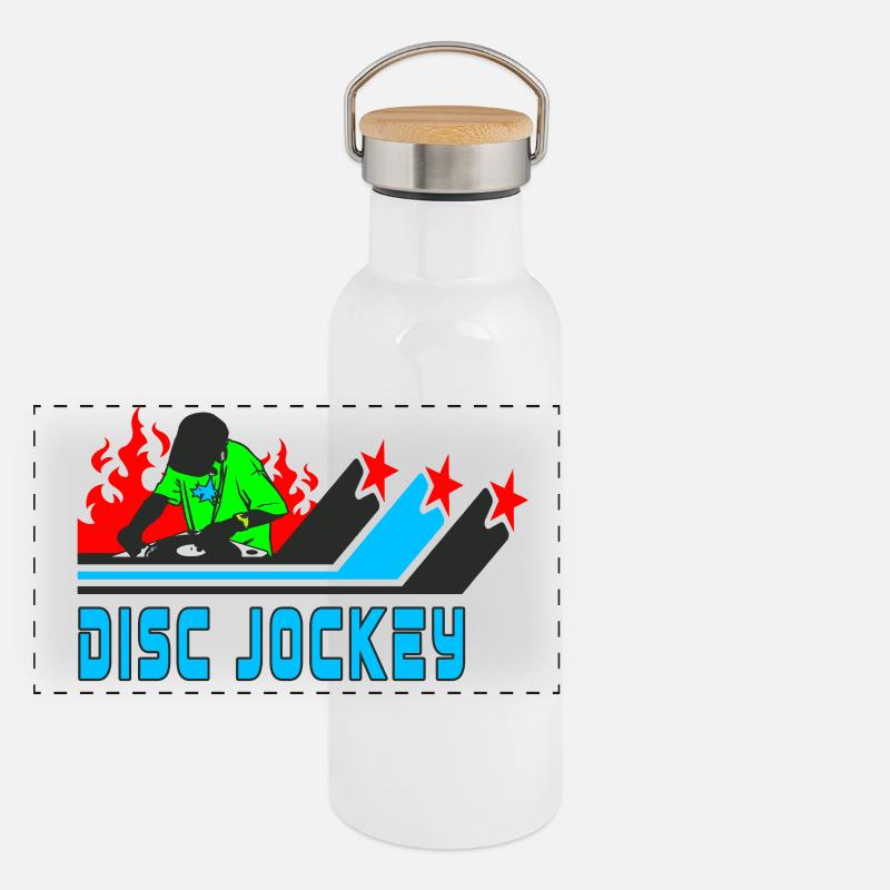 Disc Jockey / DJ / Gift / Gift Idea Panoramic Thermal Bottle with Bamboo Lid
