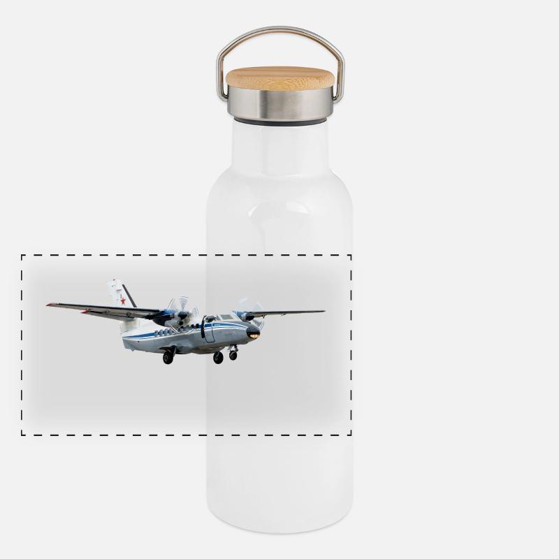 Panorama Thermosflasche mit Bambusdeckel