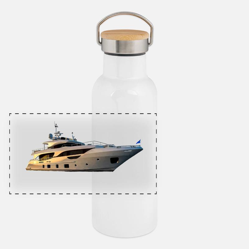 Gourde isotherme avec bouchon en bambou