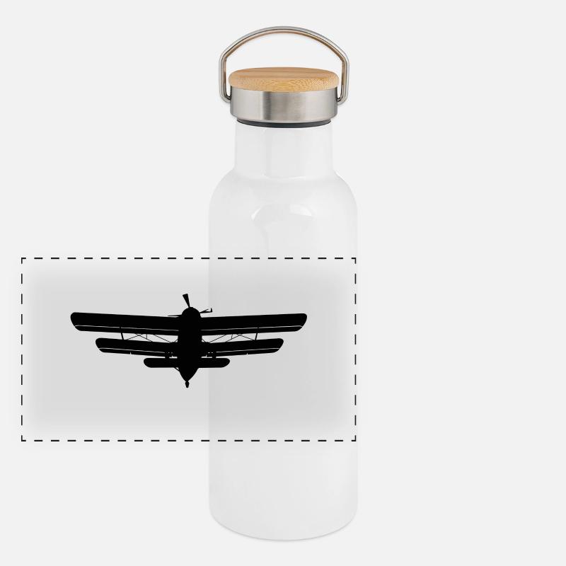 Panorama Thermosflasche mit Bambusdeckel