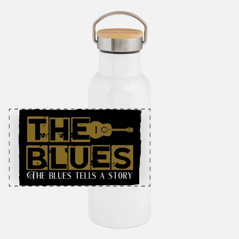 the blues Panoramic Thermal Bottle with Bamboo Lid