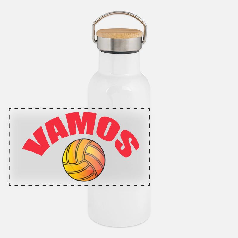 Panorama Thermosflasche mit Bambusdeckel