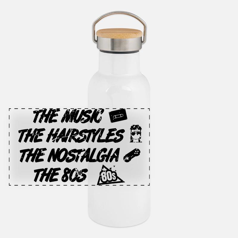 80s Saying Panoramic Thermal Bottle with Bamboo Lid