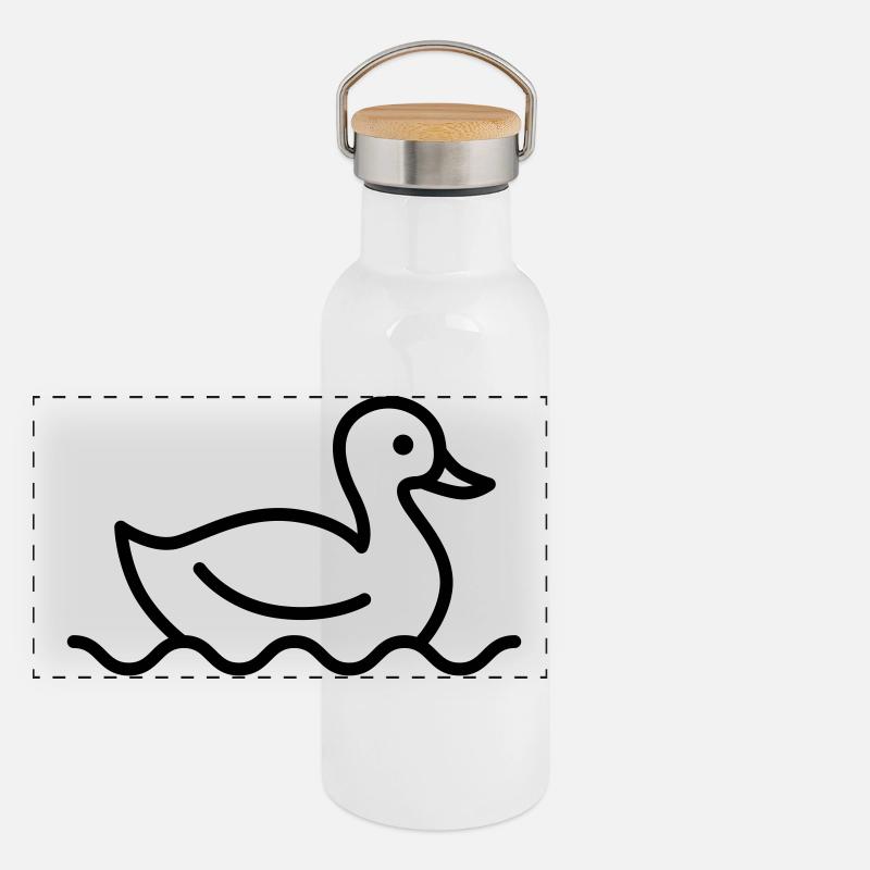 Ente Panorama Thermosflasche mit Bambusdeckel
