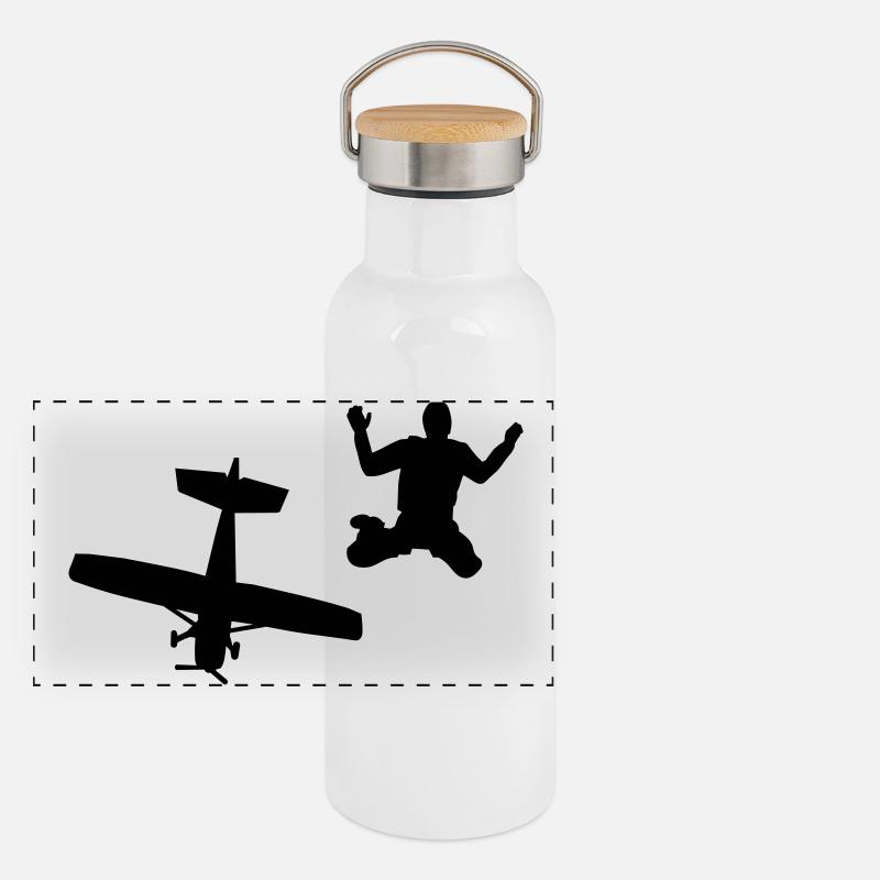Panorama Thermosflasche mit Bambusdeckel