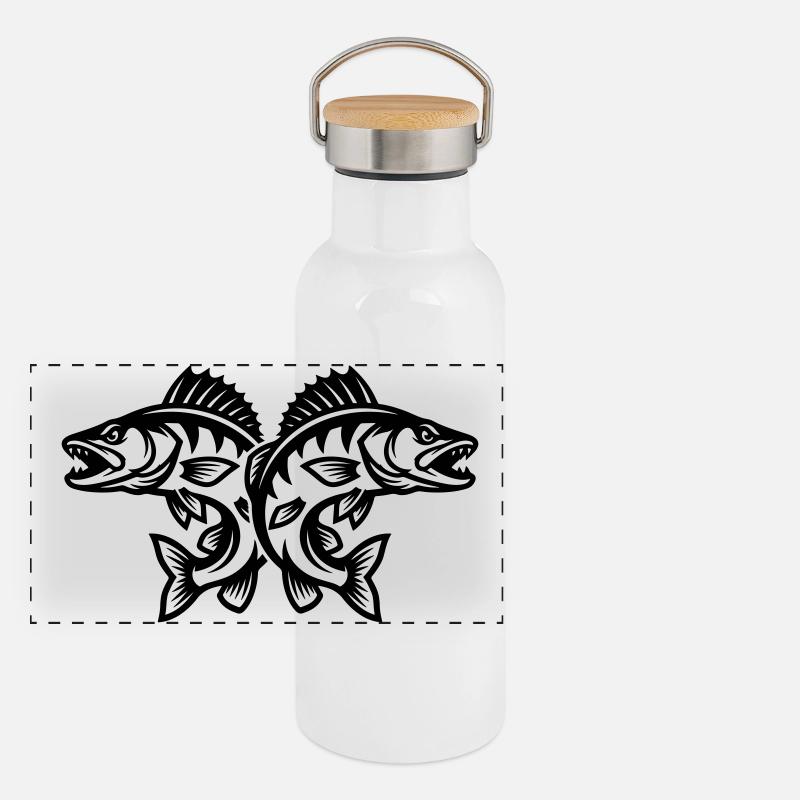 Gourde isotherme avec bouchon en bambou