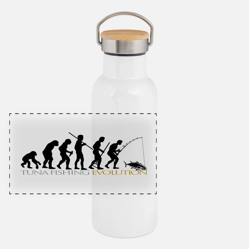 EVOLUTION DES ANGELNS Panorama Thermosflasche mit Bambusdeckel