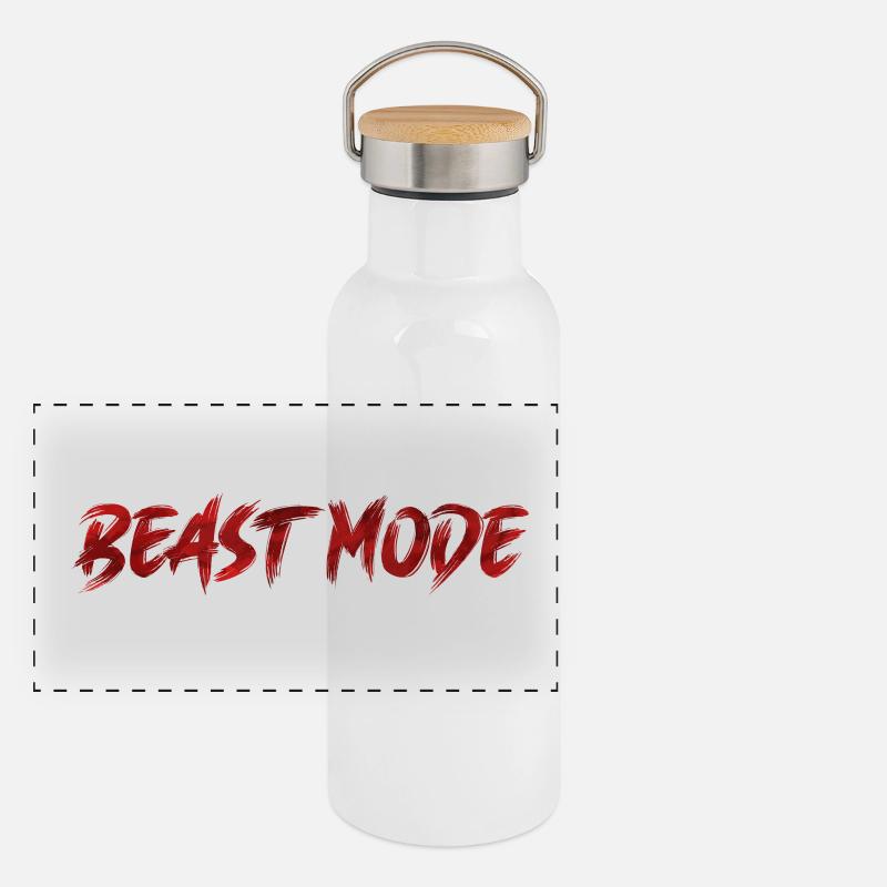 Beast Mode! Panorama Thermosflasche mit Bambusdeckel
