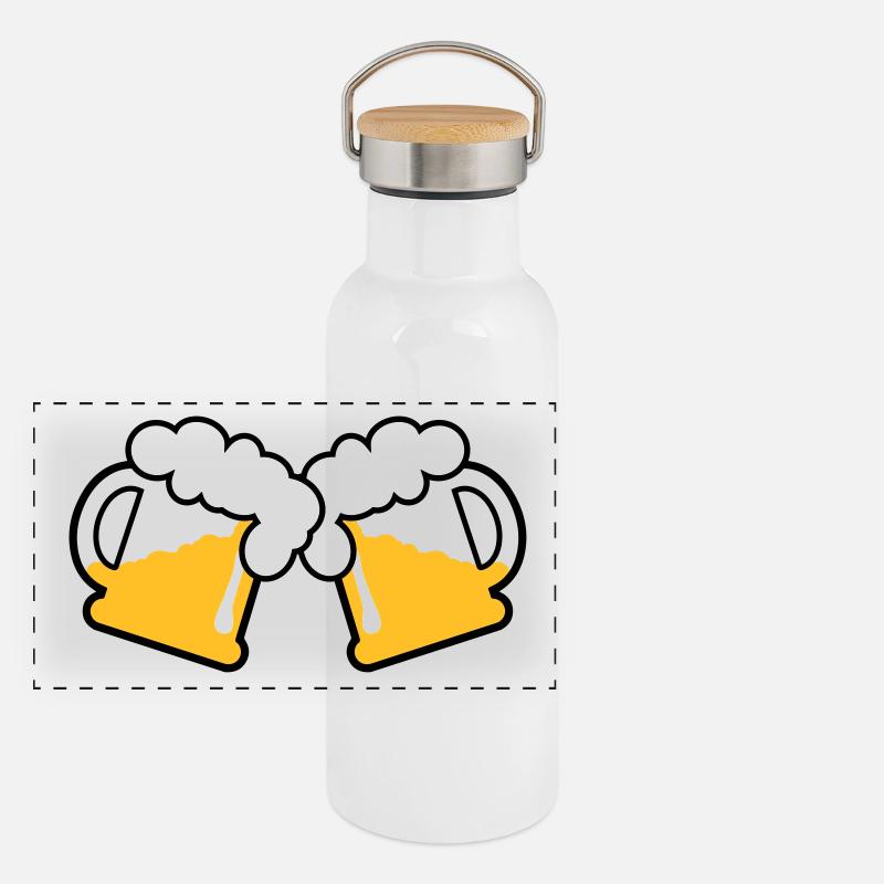 Beer jugs Beer emblem 3c Panoramic Thermal Bottle with Bamboo Lid