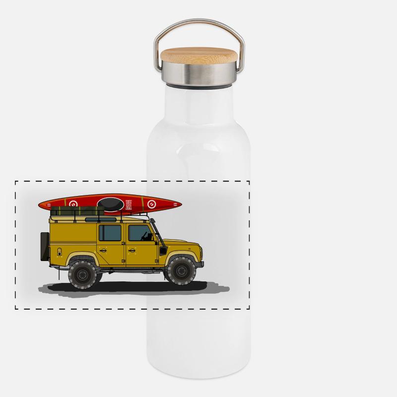 icon in cool design Panoramic Thermal Bottle with Bamboo Lid